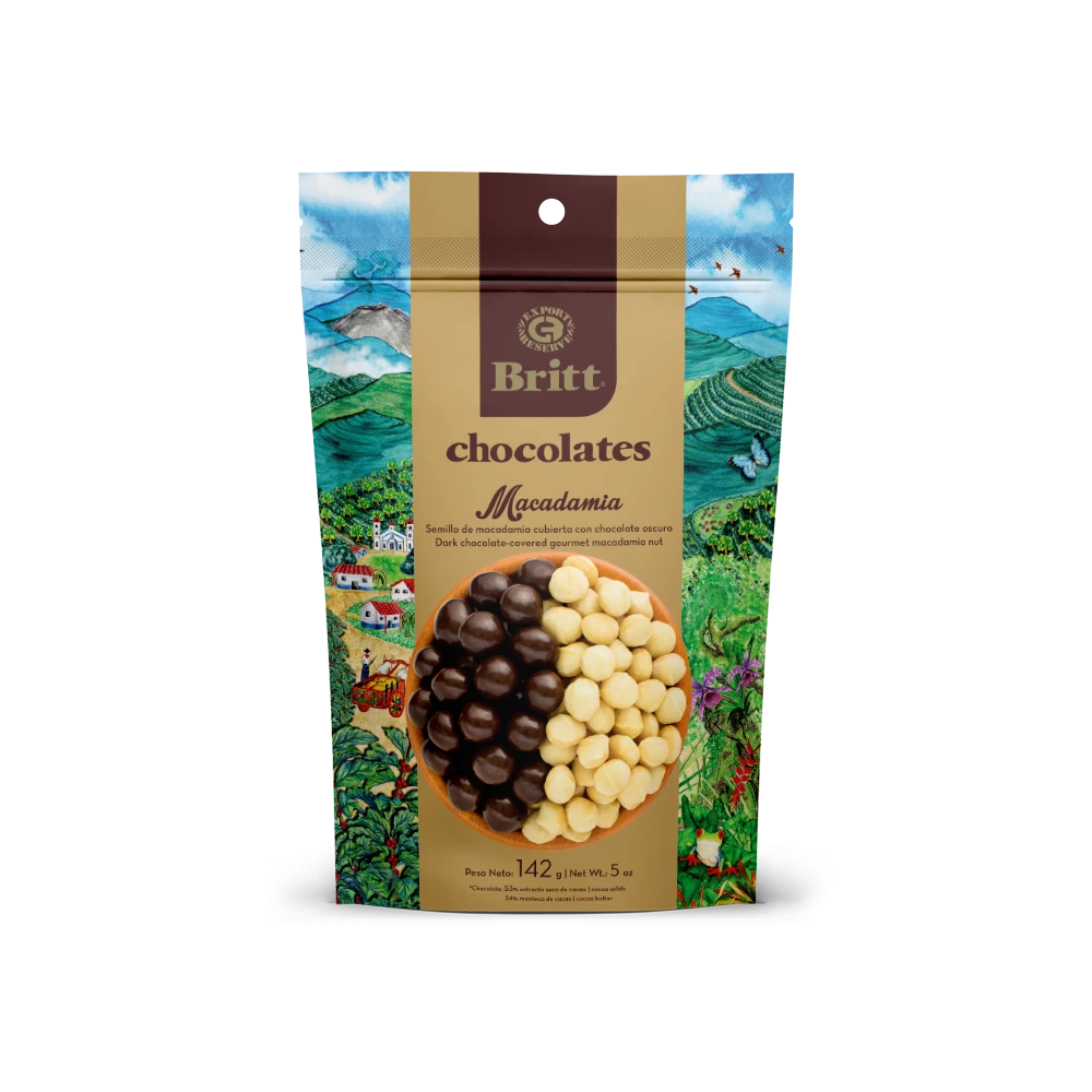 Macadamias Cubiertas De Chocolate Oscuro Britt