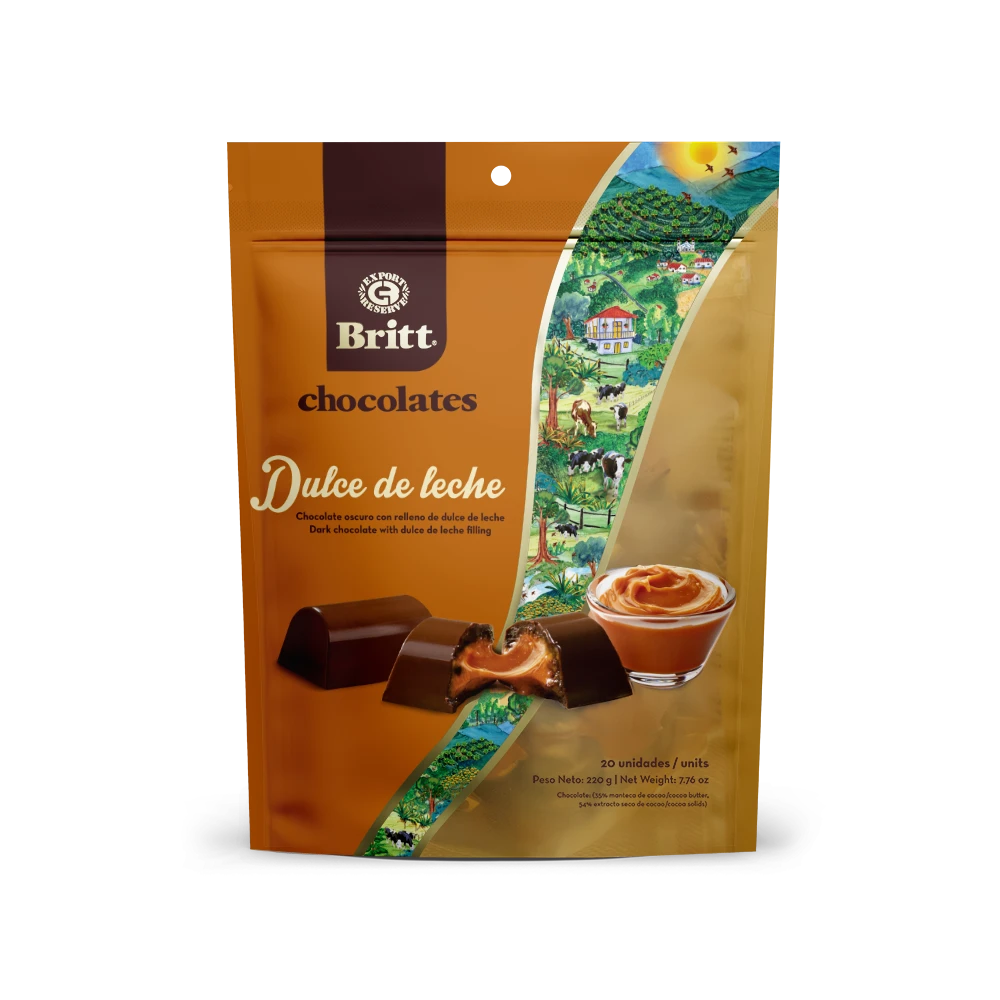 Chocolate Oscuro Con Relleno De Dulce De Leche Britt