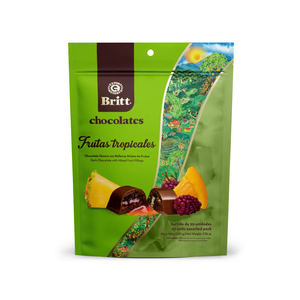 Chocolate Oscuro Con Relleno Líquido De Frutas Britt