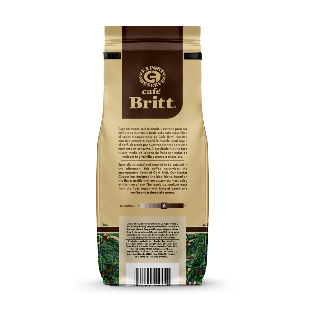 Café Britt Afternoon Blend Grano