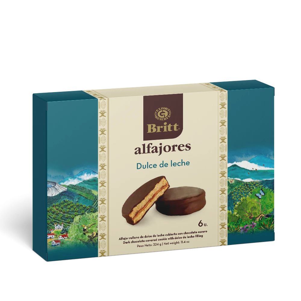 Alfajor Relleno De Dulce De Leche Cubierto De Chocolate Oscuro Britt